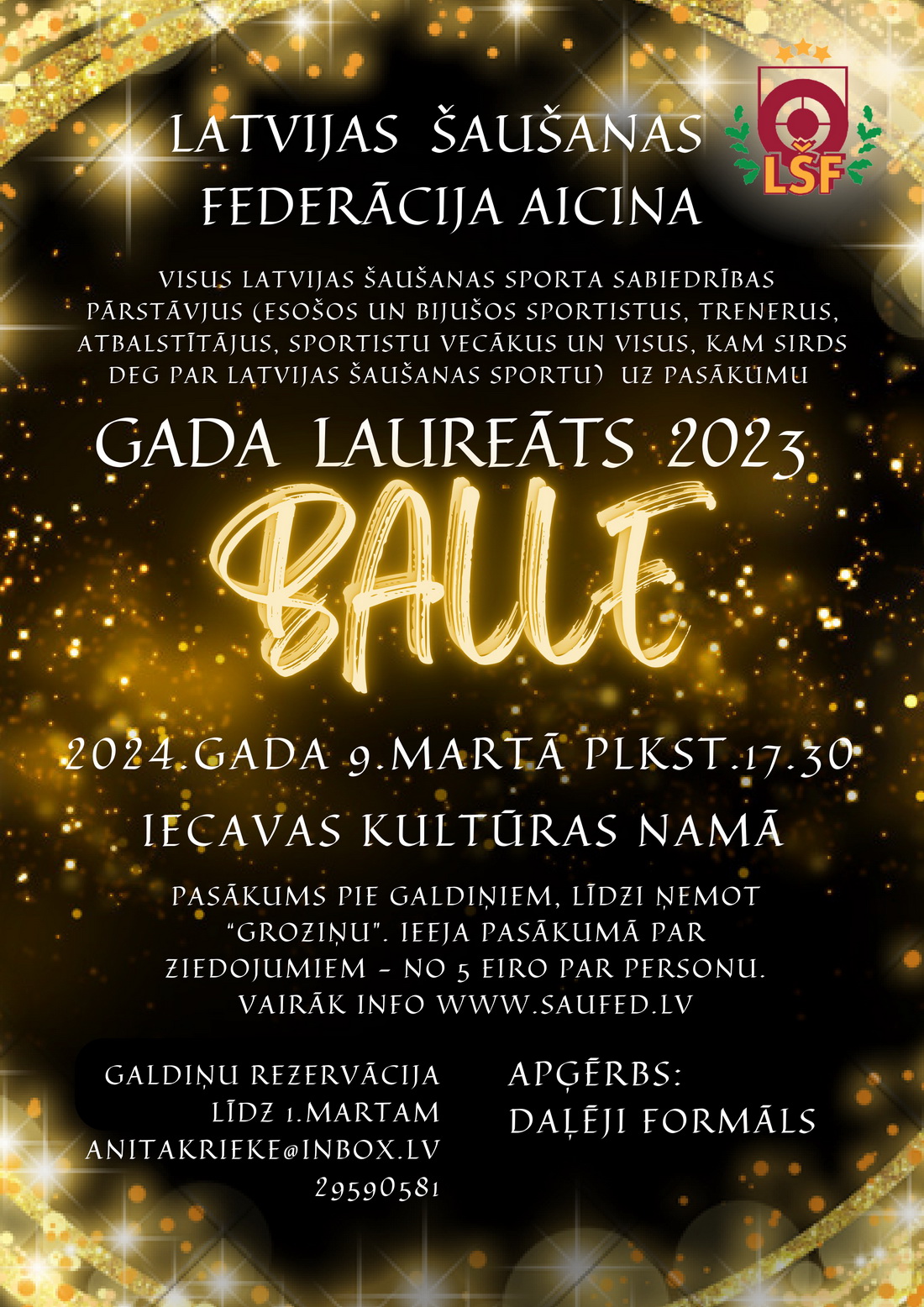 9.martā kopīgi sumināsim 2023.gada Sporta laureātus